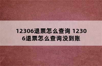 12306退票怎么查询 12306退票怎么查询没到账